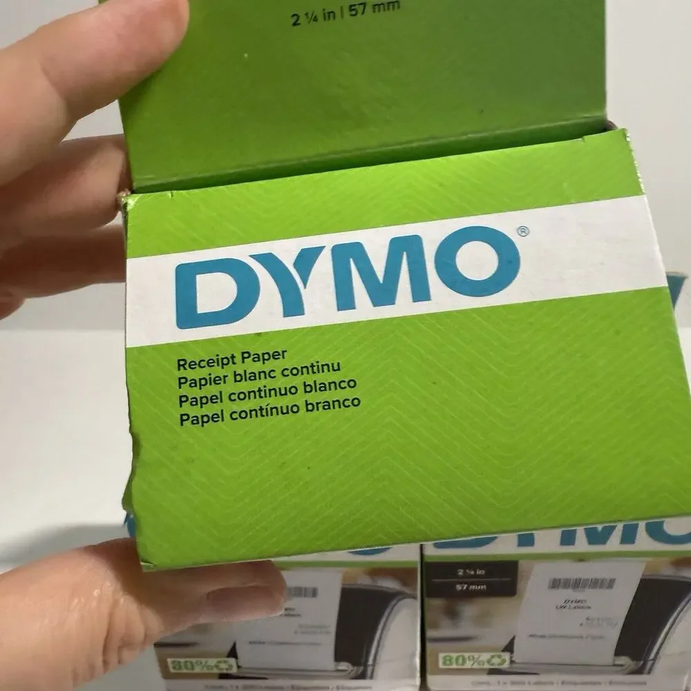 3 Rolls Dymo LabelWriter Continuous-Roll Receipt Paper 2.25 /57mm White OPEN BOX